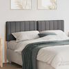 vidaXL Cabecero tapizado con cabecera Marr&oacute;n y gris oscuro 150 cm