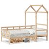 vidaXL Sof&aacute; cama con techo de madera maciza de pino 80x200 cm