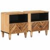 vidaXL Mesita de Noche con caj&oacute;n 2 pcs Marr&oacute;n 50 x 33 x 60 cm