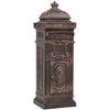 vidaXL Buz&oacute;n de columna de aluminio estilo vintage inoxidable bronce