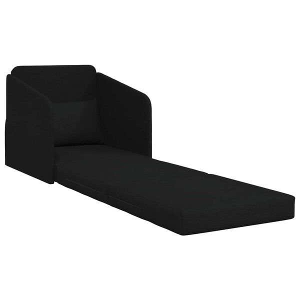 vidaXL Sof&aacute; cama Negro 65 x 80 x 83 cm tela