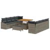 vidaXL Conjunto de sof&aacute; de jard&iacute;n 11 uds. 10-N&uacute;mero de plazas Gris