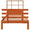 vidaXL Cama con estanter&iacute;a sin colch&oacute;n madera maciza marr&oacute;n 90x190 cm
