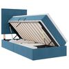 vidaXL Cama con almacenamiento y colch&oacute;n Azul Oscuro 90 x 190 cm