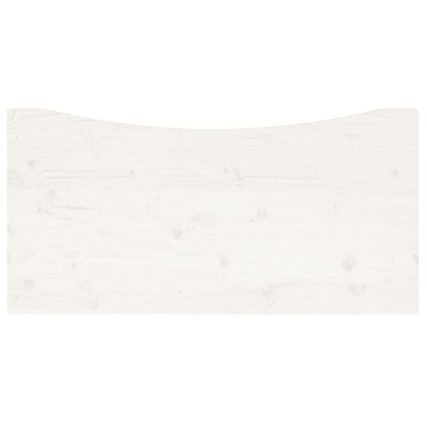 vidaXL Tablero de escritorio madera maciza pino blanco 110x60x2,5 cm