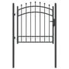 vidaXL Puerta de cerca con picos EMMEN 104 x 97 cm Con cerradura