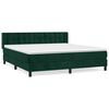 vidaXL Cama box spring con colch&oacute;n terciopelo verde oscuro 180x200 cm