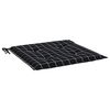 vidaXL Cojines de silla de jard&iacute;n 2 uds tela a cuadros negro 50x50x4cm
