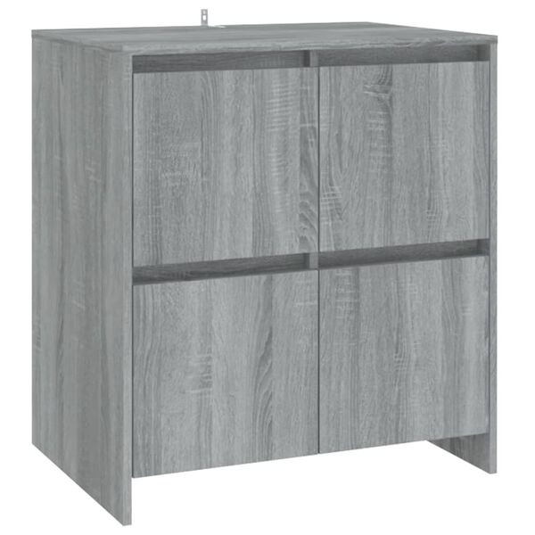 vidaXL Aparador de madera contrachapada gris Sonoma 70x41x75 cm