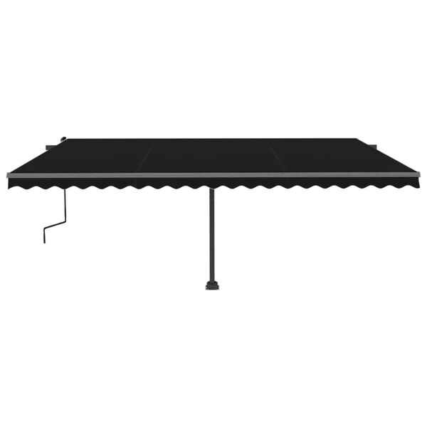 vidaXL Toldo de pie retr&aacute;ctil manual gris antracita 500x300 cm