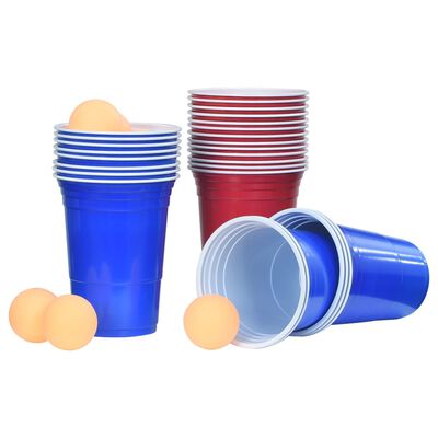 vidaXL Mesa de beer pong plegable con tazas y bolas de 240 cm
