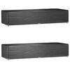 vidaXL Fundas para tumbonas 2 uds 12 ojales polietileno 205x75x40 cm