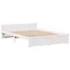 vidaXL Estructura de cama con cabecero sin colch&oacute;n blanco 140x190 cm
