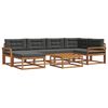 vidaXL Conjunto de sof&aacute;s de exterior 7 pcs Natural y Antracita