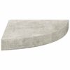 vidaXL Estante de esquina de pared MDF gris hormig&oacute;n 25x25x3,8 cm