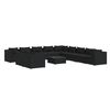 vidaXL Set de sof&aacute;s de jard&iacute;n 12 pzas cojines rat&aacute;n sint&eacute;tico negro