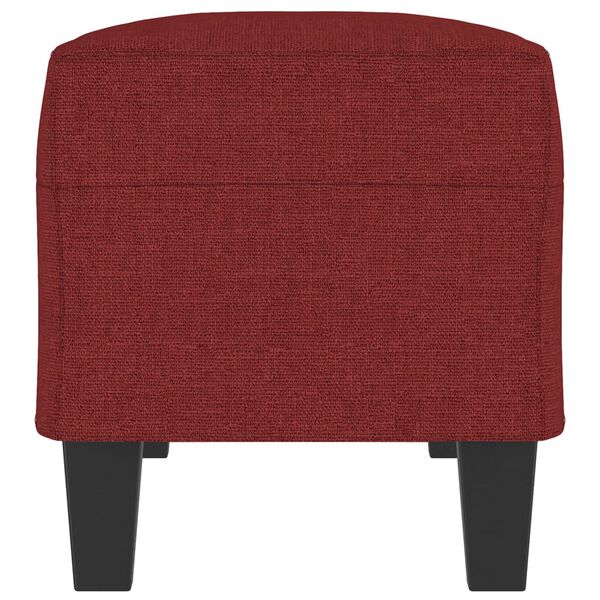 vidaXL Banco de tela rojo vino tinto 100x35x41 cm