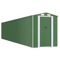vidaXL Cobertizo de jardín acero galvanizado verde 192x1021x223 cm