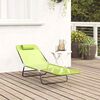 vidaXL Tumbona plegable 1-persona Verde 182 x 55 x 85.5cm Metal
