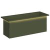 vidaXL Jardinera para jard&iacute;n con luces LED Verde oliva 30 x 80 x 30 cm