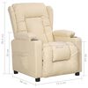 vidaXL Sill&oacute;n elevable tela crema