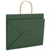 vidaXL Bolsas de papel con asas 50 uds verde 32x22x24 cm
