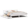 vidaXL Estructura de cama sin colch&oacute;n madera maciza blanca 200x200 cm
