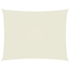 vidaXL Toldo de vela rectangular tela Oxford color crema 2,5x4 m