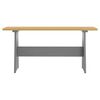 vidaXL Mesa de comedor con banco REINE madera maciza pino marr&oacute;n gris