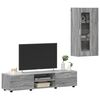 vidaXL Conjunto de mueble de TV con caj&oacute;n FLORIN Gris Sonoma