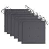 vidaXL Sillas de jard&iacute;n plegables 6 uds cojines madera maciza acacia
