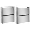 vidaXL Mueble zapatero con espejo 4 niveles gris hormig&oacute;n 63x17x134 cm