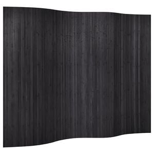 vidaXL Biombo divisor de bamb&uacute; gris ancho 250 cm alto 165 cm