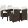 vidaXL Juego de comedor para exteriores con almohada 5 pcs