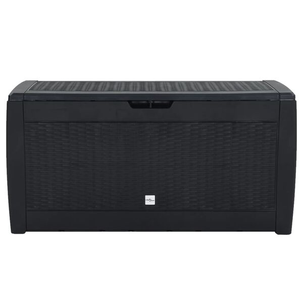 vidaXL Caja almacenaje de jard&iacute;n polipropileno antracita 119x48x60 cm