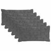 vidaXL Funda de almohada 6 uds. HOUTEN Gris oscuro 40 x 80 cm