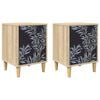 vidaXL Mesa de noche DOKKUM 2 uds. Roble Sonoma 36 x 33 x 50 cm