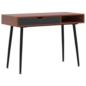 vidaXL Escritorio ordenador caj&oacute;n madera ingenier&iacute;a marr&oacute;n 110x50x75cm