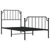vidaXL Estructura cama sin colch&oacute;n con estribo metal negro 90x200 cm