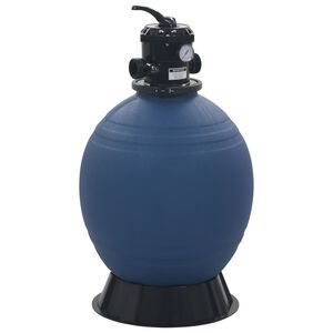 vidaXL Filtro de arena de piscina v&aacute;lvula de 6 posiciones azul 560 mm