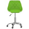 vidaXL Silla de comedor giratoria de cuero sint&eacute;tica verde y blanco