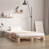 vidaXL Cama de palets de madera maciza de pino 75x190 cm