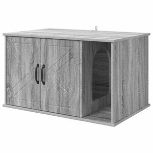 vidaXL Casa para Gatos Sonoma gris 85 x 55 x 50,5 cm