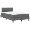vidaXL Cama tipo Box Spring con colch&oacute;n Gris oscuro 120 x 200 cm tela