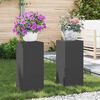 vidaXL Soporte de plantas 2 pcs Negro 24 x 24 x 55 cm Acero