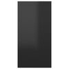 vidaXL Mueble de TV madera contrachapada negro brillante 30,5x30x60cm