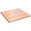 vidaXL Tablero mesa madera roble tratada marr&oacute;n claro 60x60x(2-4) cm