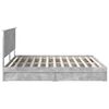 vidaXL Cama con almacenamiento con cabecera Gris Concreto 200 x 200 cm