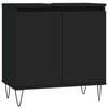 vidaXL Armario de ba&ntilde;o madera de ingenier&iacute;a negro 58x33x60 cm