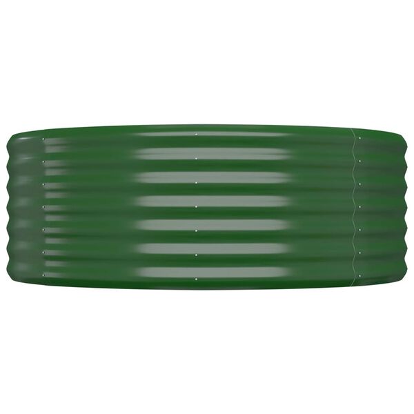 vidaXL Jardinera arriate acero galvanizado verde 544x100x36 cm